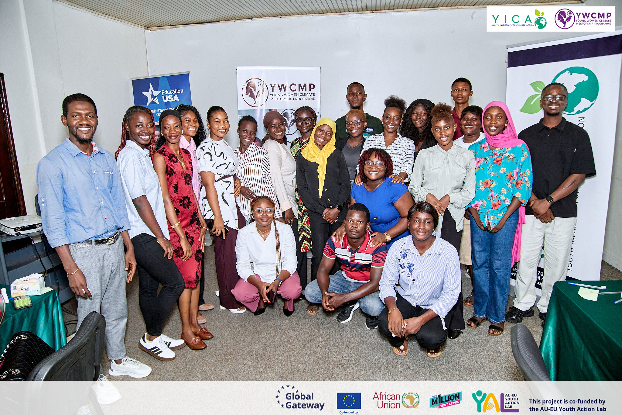 Cohort 2 mentees, mentors and the YICA-SL team on training day 1